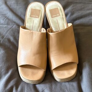 Dolce Vita Tan Leather Mules